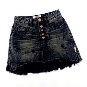 One Teaspoon Black Hi Rise Denim Skirt Size 25